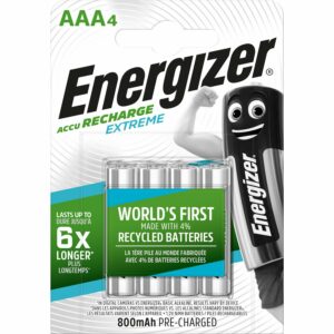 Energizer Akku Extreme AAA Micro 800 mAh 4 Stück Wiederaufladbar