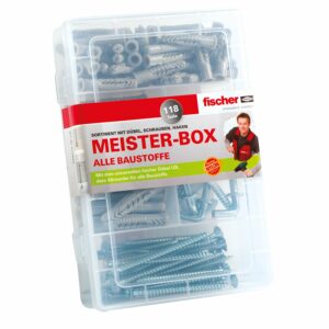 Fischer Meisterbox mit Universaldübel UX + Schrauben + Haken (1 ST)