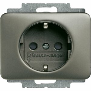 Busch-Jaeger Steckdoseneinsatz mit erhöhtem Berührungsschutz Alpha Nea Platin
