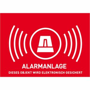 Abus Warnaufkleber Alarmanlage 148 mm x 105 mm