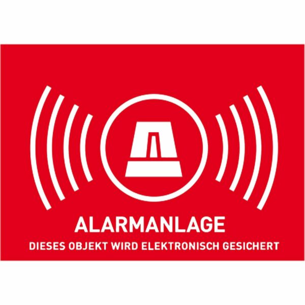 Abus Warnaufkleber Alarmanlage 148 mm x 105 mm