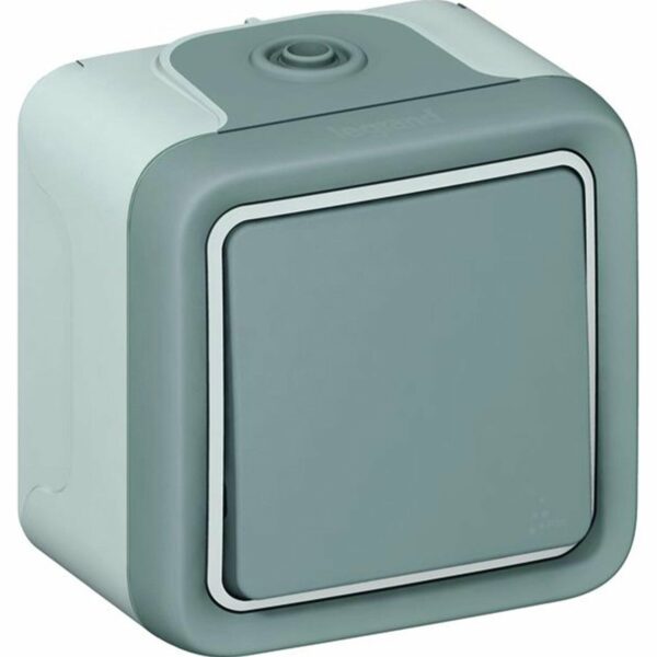 Legrand Aufputz-Feuchtraum Wechselschalter Plexo55 Grau
