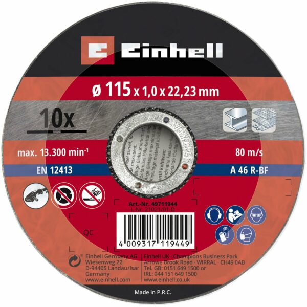 kwb by Einhell Trennscheibe Dünn 125 x 1 mm 10 Stück