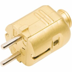 Schutzkontakt-Stecker Gold