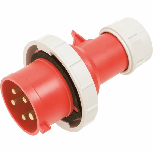 CEE Container-Stecker 5-polig IP67 Rot-Grau