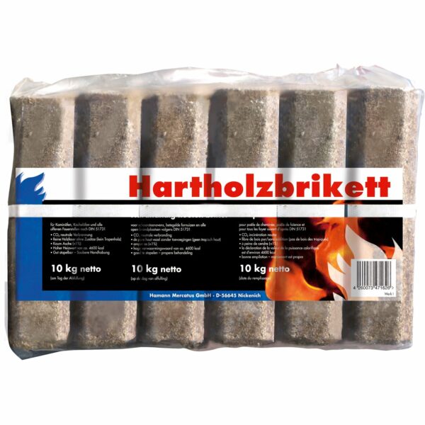 Hartholz-Briketts mit Loch 10 kg