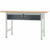 Pador Arbeitstisch 150 cm mit 2 Schubladen Lichtgrau-Anthrazitgrau