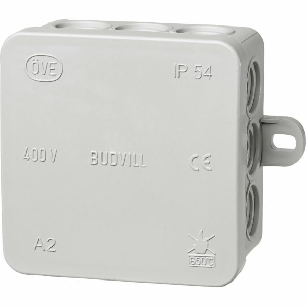 Abzweigkasten Aufputz 75 mm x 75 mm Grau IP54 10 Stück