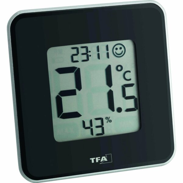 TFA Digitales Thermo-Hygrometer Style Schwarz
