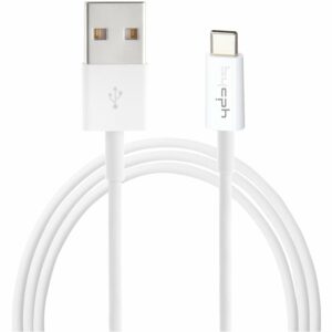 USB 2.0 Ladekabel mit USB Typ-C Anschluss 2 m Weiß