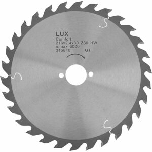 LUX HM-Kappsägeblatt Holz Ø 216 mm 30 Zähne