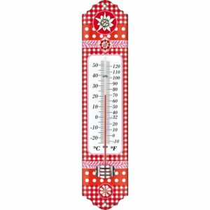 TFA Innen-Außen-Thermometer Analog  Metall Rot