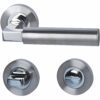 Alpertec Bad- und WC-Rosetten-Garnitur Solid 2 Edelstahl poliert-satiniert