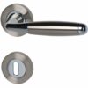 Alpertec Rosetten-Garnitur Solid 8 Chrom/Edelstahlfärbig matt