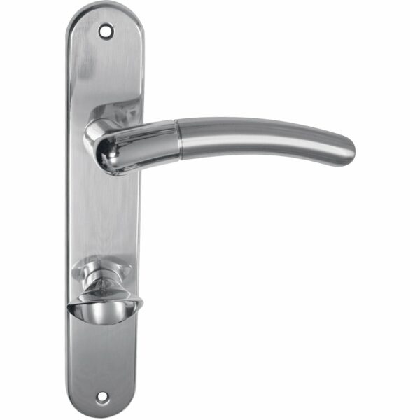 Alpertec Bad- und WC-Langschild-Garnitur Beate Chrom poliert- satiniert