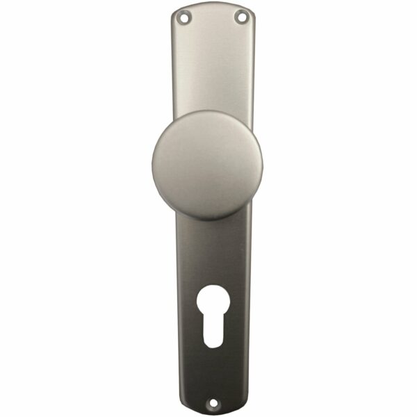 Alpertec Knopflangschild Phil Aluminium Silber