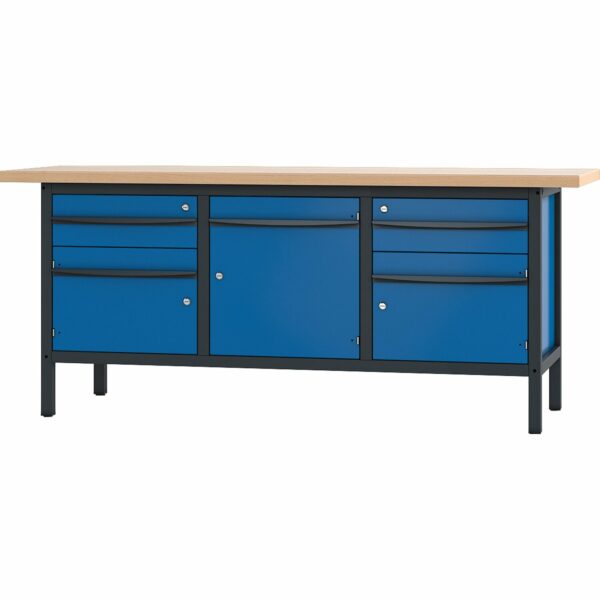 Pador Werkbank 3 Türen 2 Schubladen 200 cm