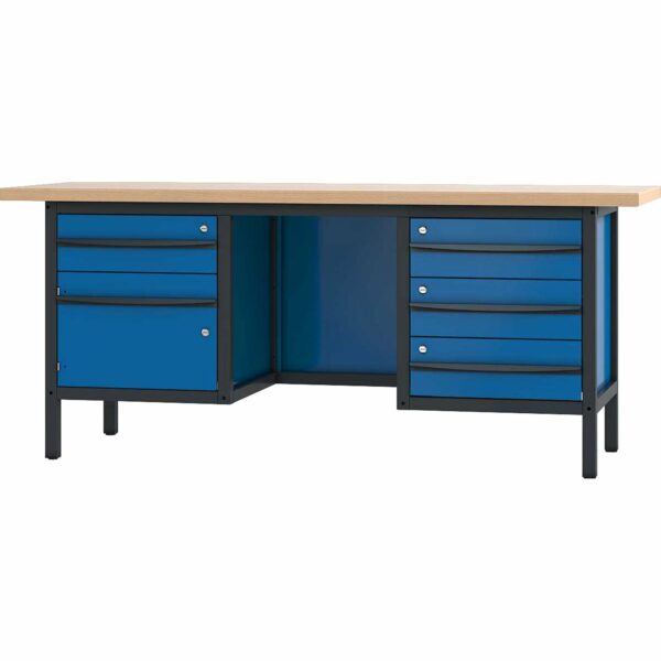 Pador Werkbank 1 Tür 4 Schubladen 200 cm