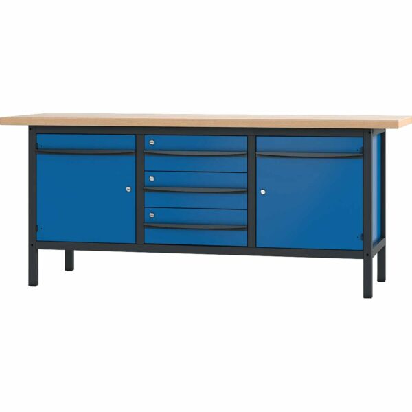 Pador Werkbank 2 Türen 3 Schubladen 200 cm