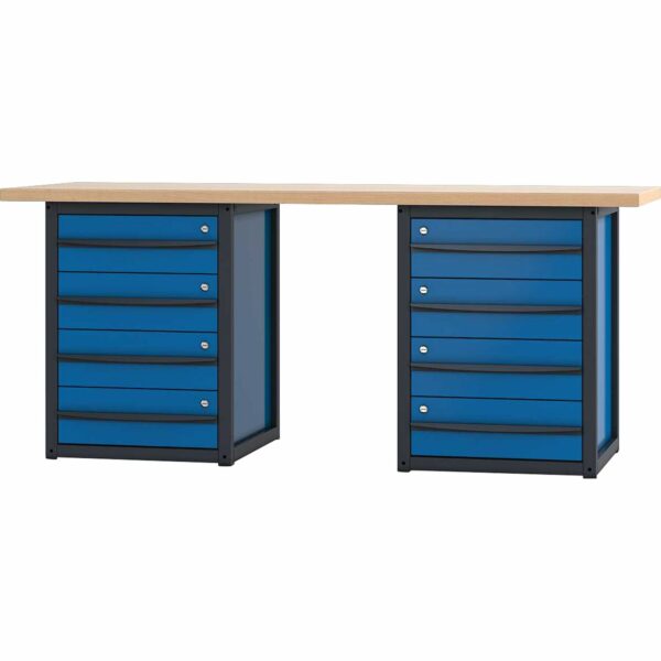 Pador Werkbank 8 Schubladen 200 cm