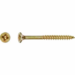 LUX Senkkopf Universalschraube PZ-Antrieb Ø 5 mm x 30 mm Gelb Verz. 20 Stück