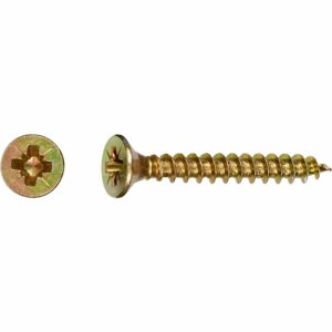 LUX Senkkopf Universalschraube PZ-Antrieb Ø 3 mm x 30 mm Gelb Verz. 50 Stück