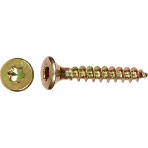 LUX Senkkopf Universalschraube TX-Antrieb Ø 4 mm x 40 mm Gelb Verz. 25 Stück