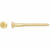 LUX Linsensenkkopf Holzschraube Schlitz-Antrieb Ø 4 mm x 40 mm Messing 15 Stück