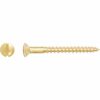LUX Linsensenkkopf Holzschraube Schlitz-Antrieb Ø 4 mm x 45 mm Messing 15 Stück