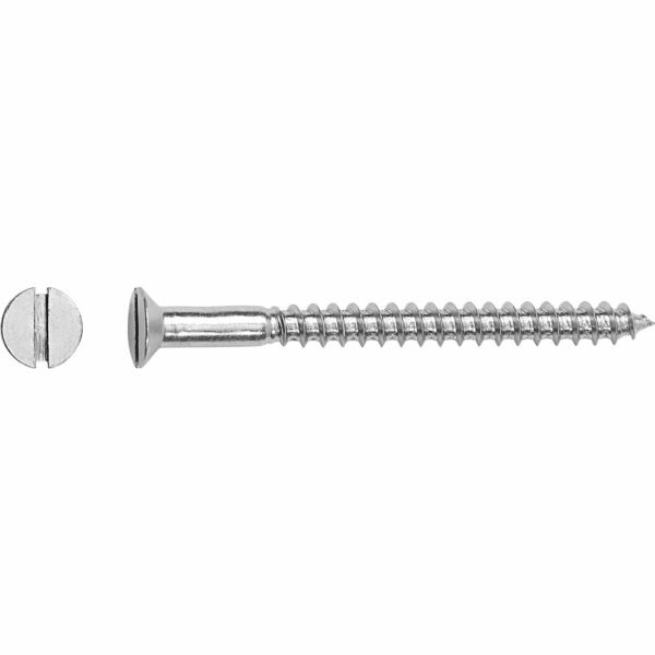 LUX Senkkopf Holzschraube Schlitz-Antrieb Ø 5 mm x 60 mm Verzinkt 10 Stück