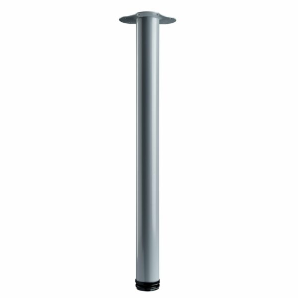 Hettich Tischbein Ø 60 mm x 700 mm Aluminium-Optik inkl. Montageplatte