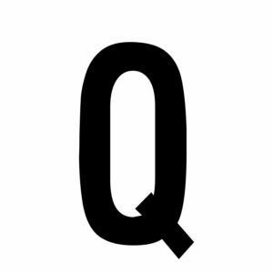 Aufkleber Buchstabe Q Schrifthöhe 10 cm