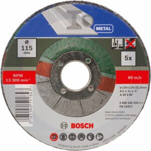 Bosch Trennscheiben-Set Gekröpft für Metall 115 mm 5-teilig
