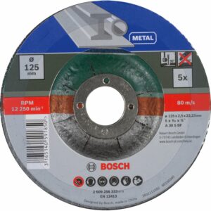 Bosch Trennscheiben-Set DIY gekröpft für Metall 125 mm 5-teilig