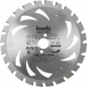 kwb Akku Top Easy Cut Kreissägeblatt 165 x 20 mm 24 Zähne universell