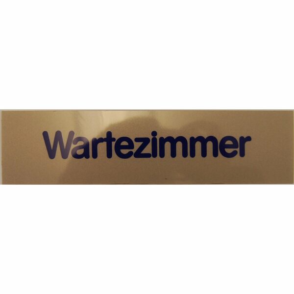 Hinweisschild Wartezimmer