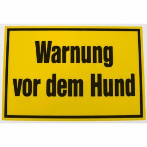 Hinweisschild Warnung vor dem Hund