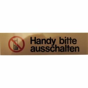 Hinweisschild Handy bitte ausschalten