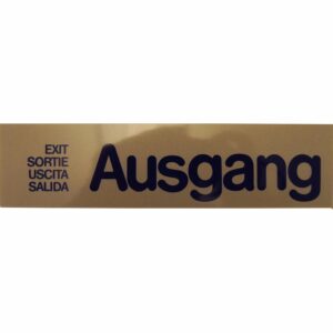 Hinweisschild Ausgang Kunststoff 40 mm x 160 mm selbstklebend