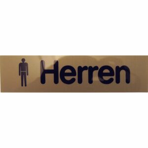 Hinweisschild Aluminium Herren