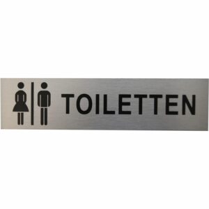 Hinweisschild Aluminium Toilette