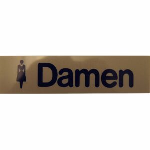 Hinweisschild Aluminium Damen