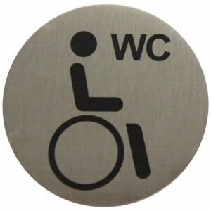 Hinweisschild Aluminium Behinderten WC