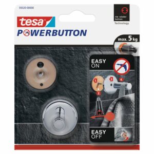 Tesa Powerbutton Haken Universal Chrom Small