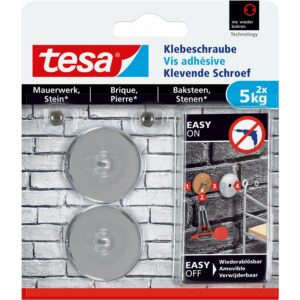 Tesa Klebeschraube für Mauerwerk und Stein rund (max. 5 kg)