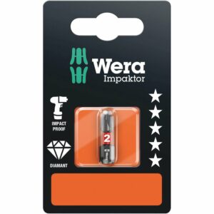 Wera Diamant Kreuzschlitz-Bit PH2 x 25 mm Impaktor 851/1