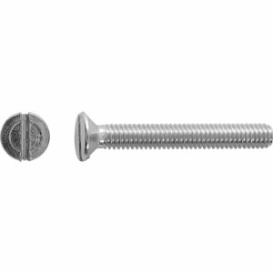 LUX Senkkopf Gewindeschraube M6 x 20 mm Verzinkt Schlitz 8 Stück mit Muttern