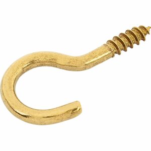 LUX Schraubhaken Messing Gebogen Ø 3 mm x 40 mm 6 Stück