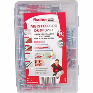 Fischer Meister-Box Duopower Dübel-Schrauben-Sortiment 150 Stück