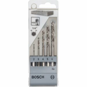 Bosch Holzbohrer-Set mit Sechskantschaft 5-teilig Ø 2 mm - 6 mm